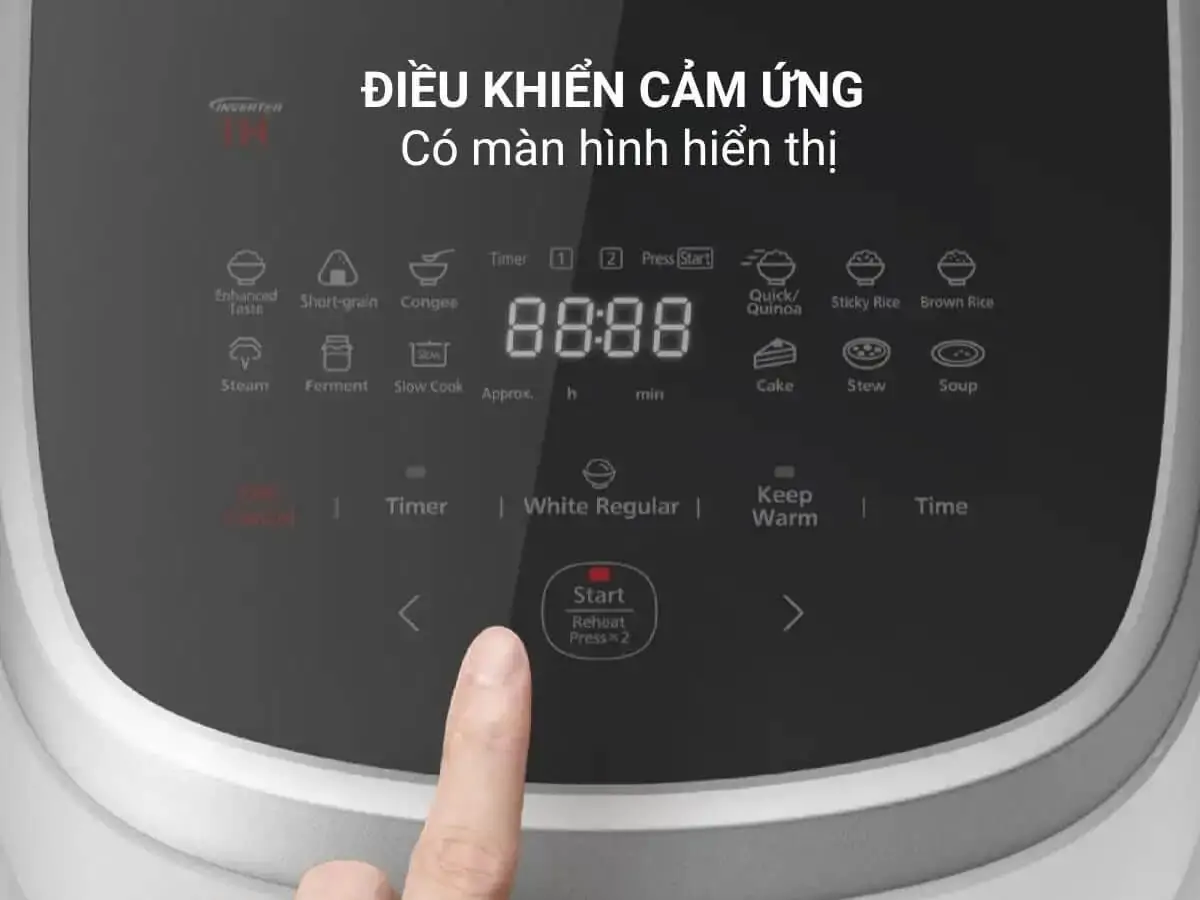 bảng điều khiển nồi cơm điện lòng inox panasonic