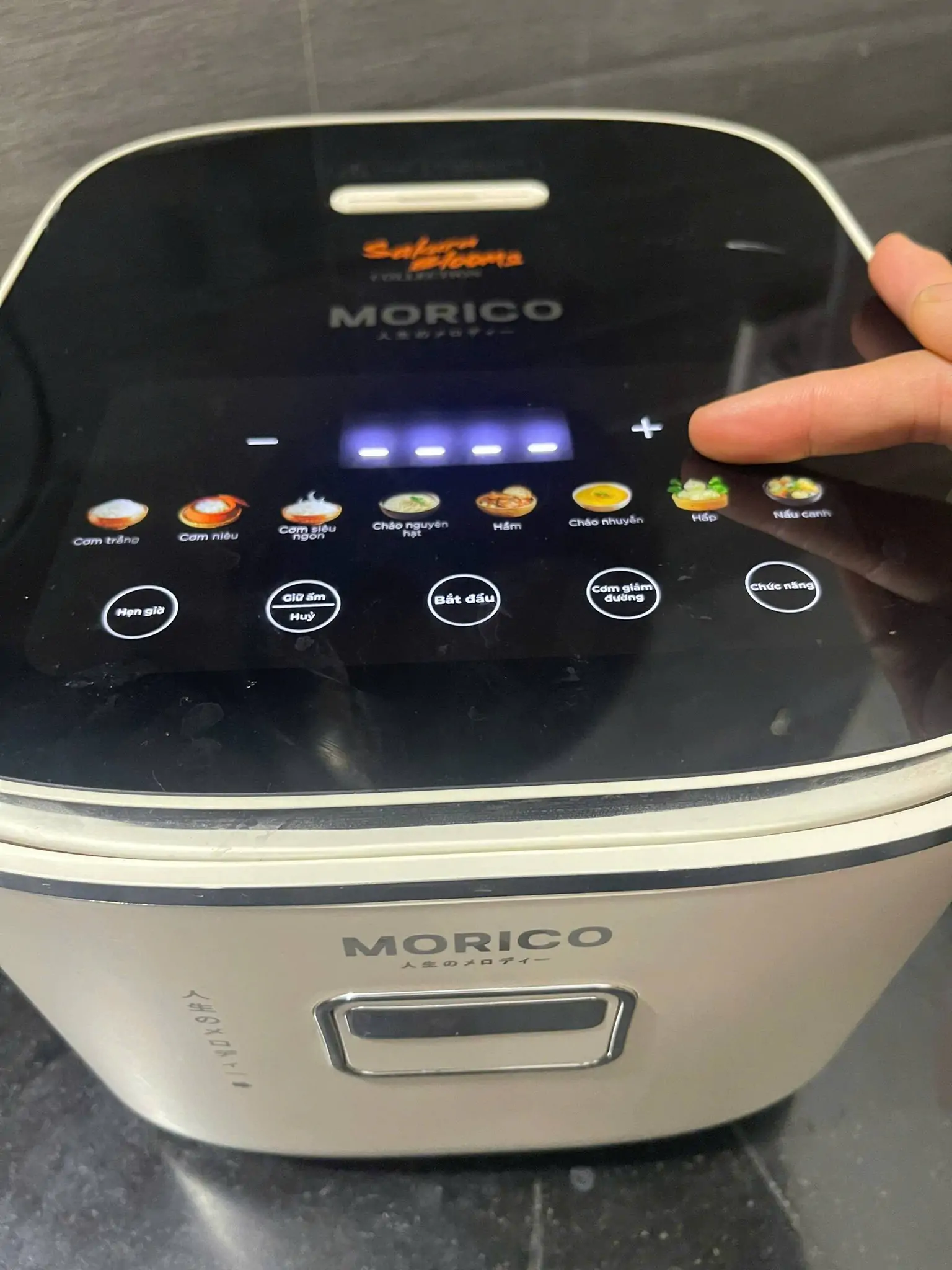 bảng điều khiển nồi cơm điện morico mr600
