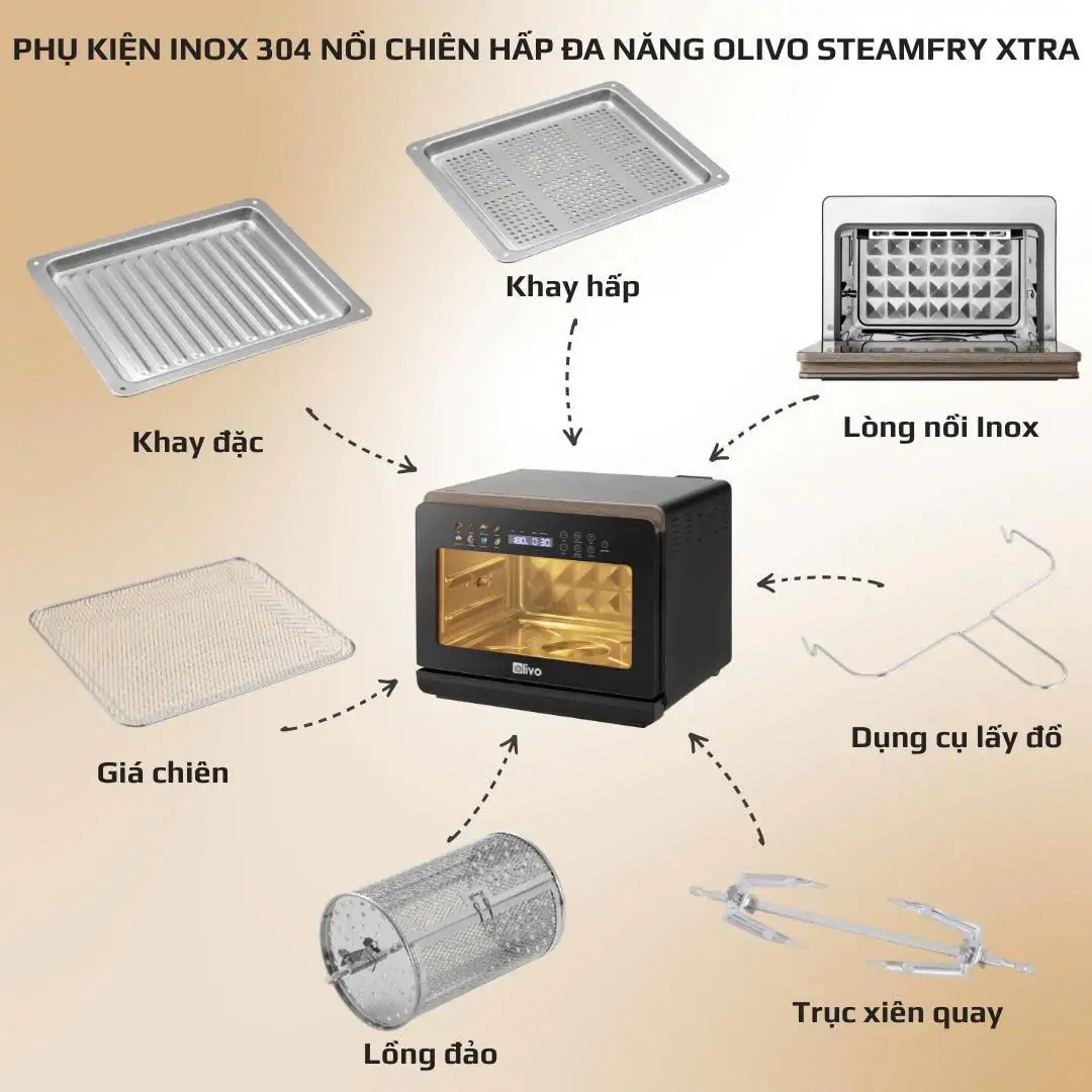 phụ kiện nồi chiên hơi nước olivo steamfry xtra 20l phụ kiện nồi chiên hơi nước olivo steamfry xtra 20l