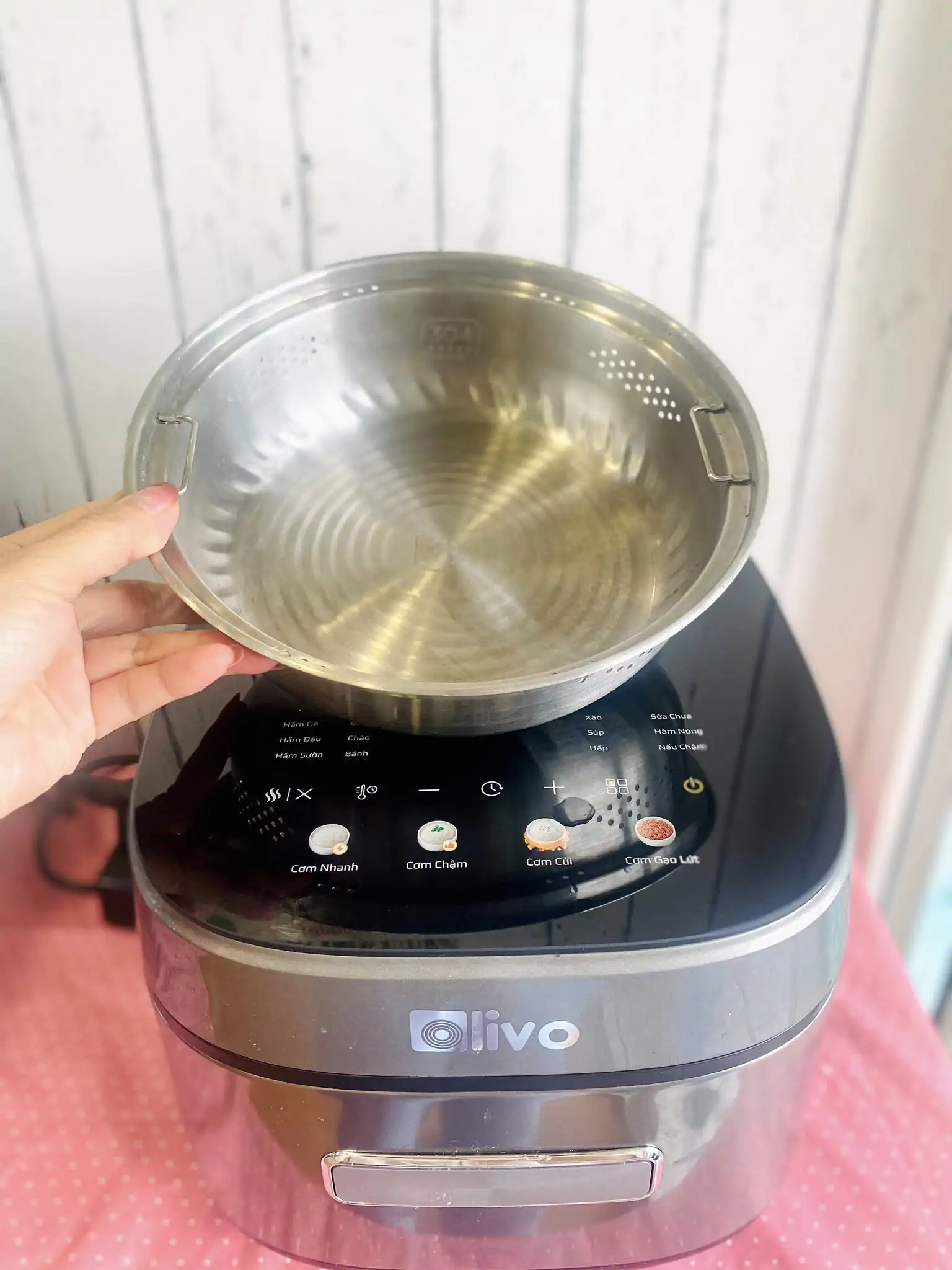 xửng hấp nồi cơm điện cao tần olivo rc900ih