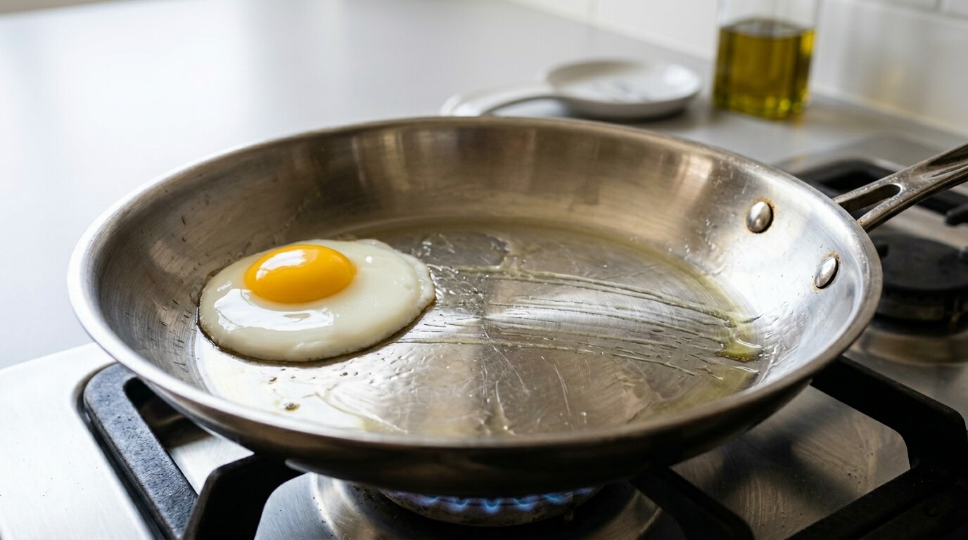 cách tôi chảo inox chống dính