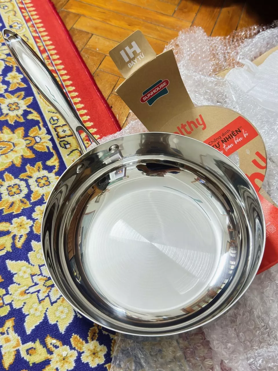 Chảo sâu Inox 3 lớp liền khối Sunhouse Healthy IN20-24-26-28M11