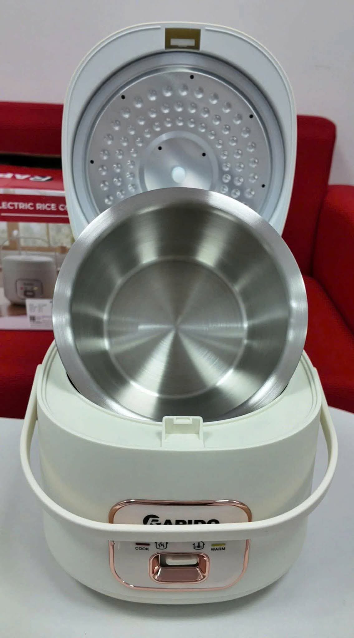 nồi cơm điện lòng inox Rapido 1.8M3S nồi cơm điện lòng inox Rapido 1.8M3S