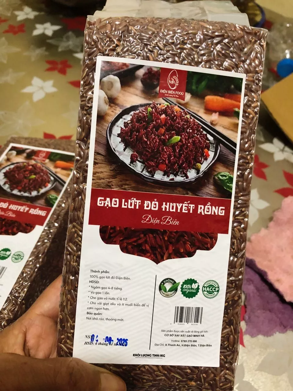 Gạo lứt đỏ huyết rồng Điện Biên