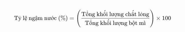 công thức tính tỷ lệ nước