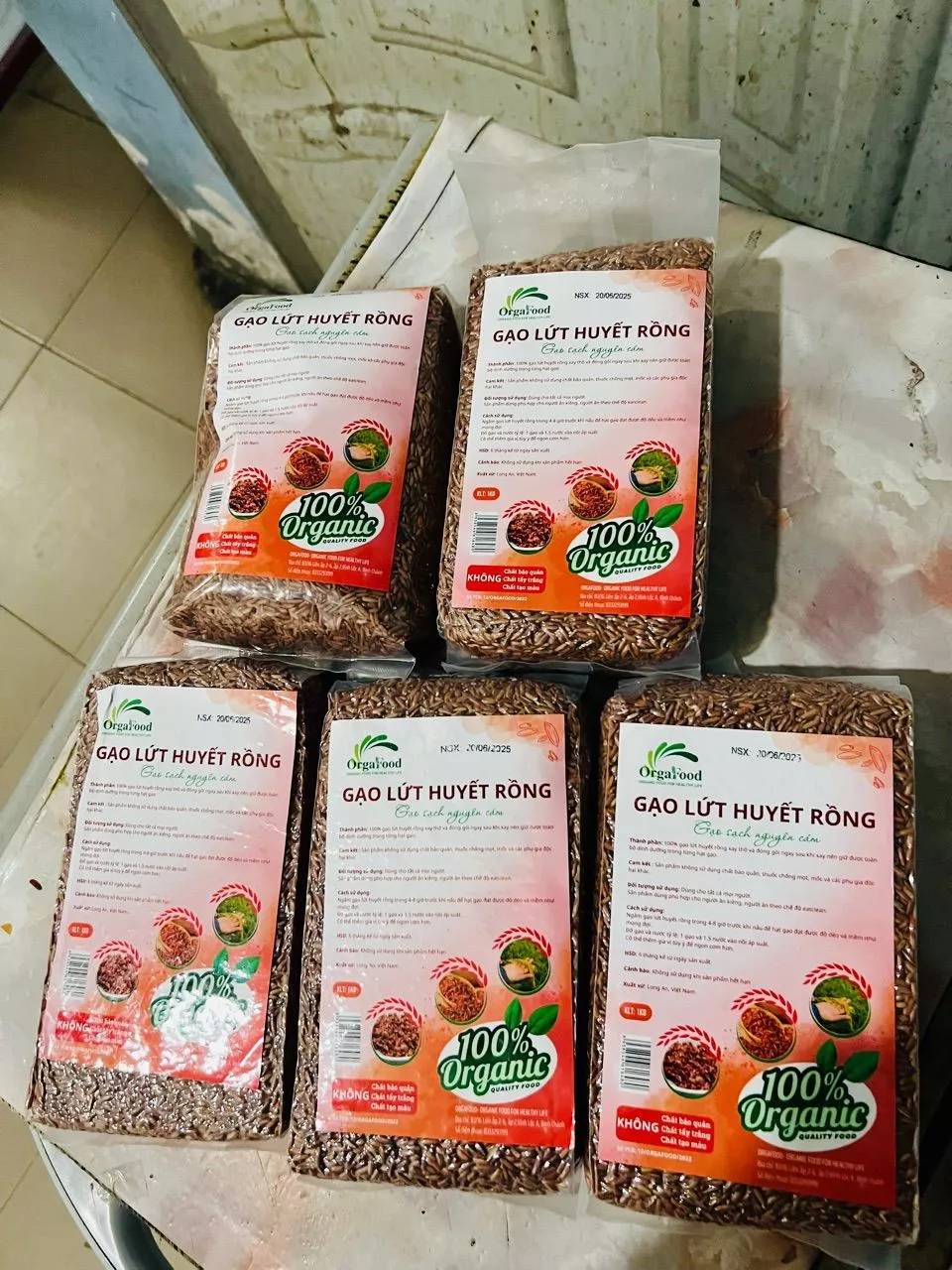 gạo lứt huyết rồng orgafood