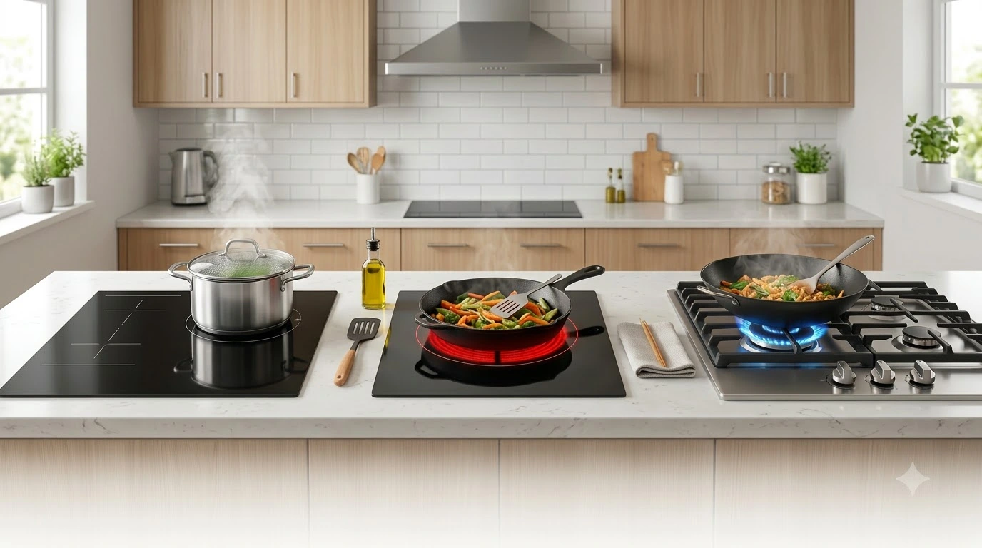 nên dùng bếp từ bếp hồng ngoại hay bếp gas