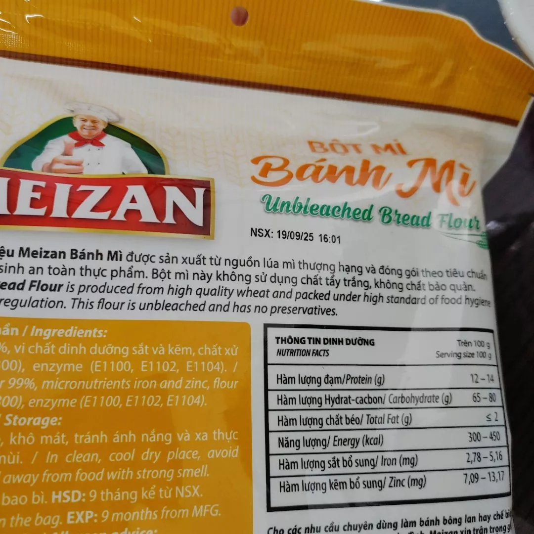 thành phần bột mì meizan 13