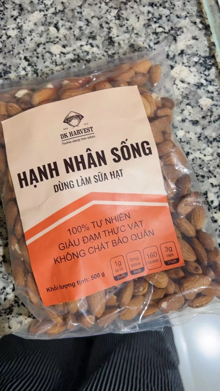 hạt hạnh nhân làm sữa hạt